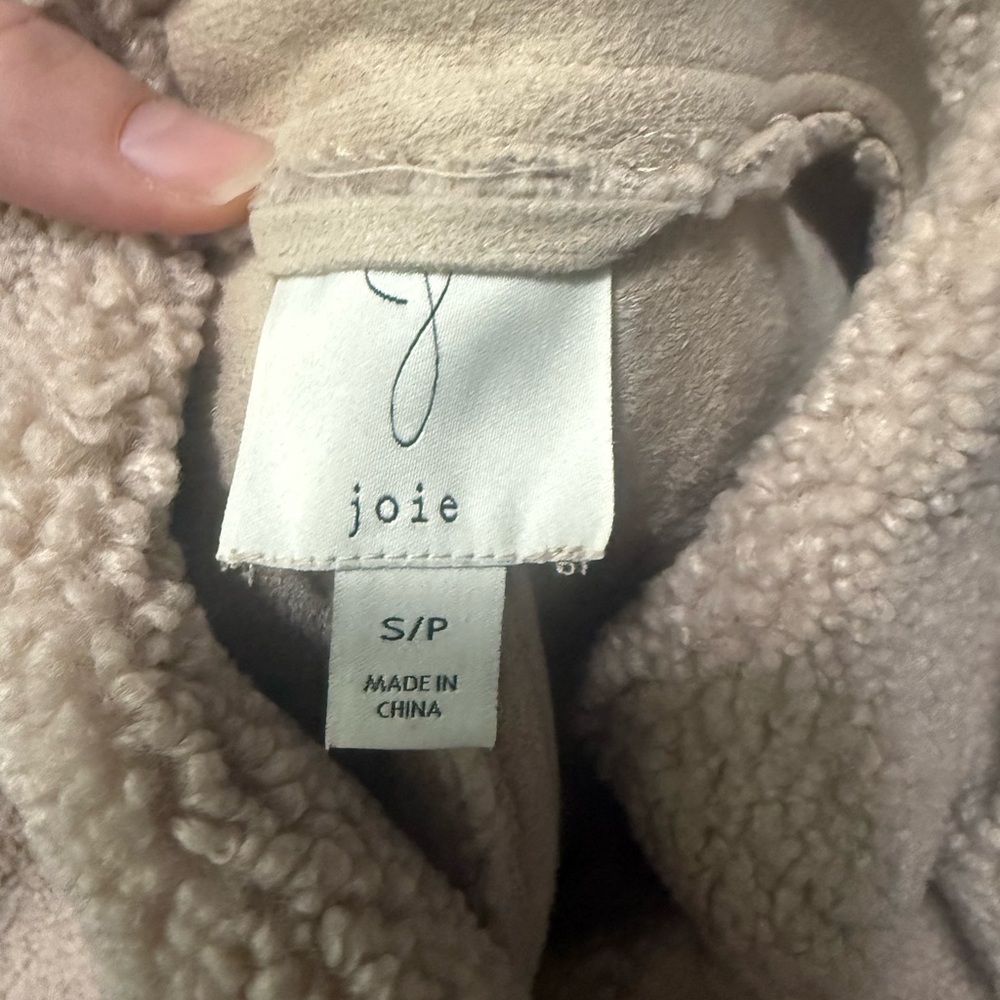 Joie Teddy Sherpa Tan Oversized Jacket Sz S - Picture 5 of 5